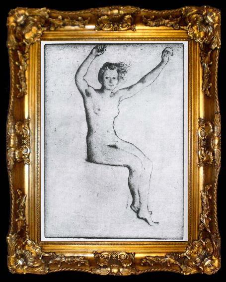 framed  Carl Larsson Model, ta009-2